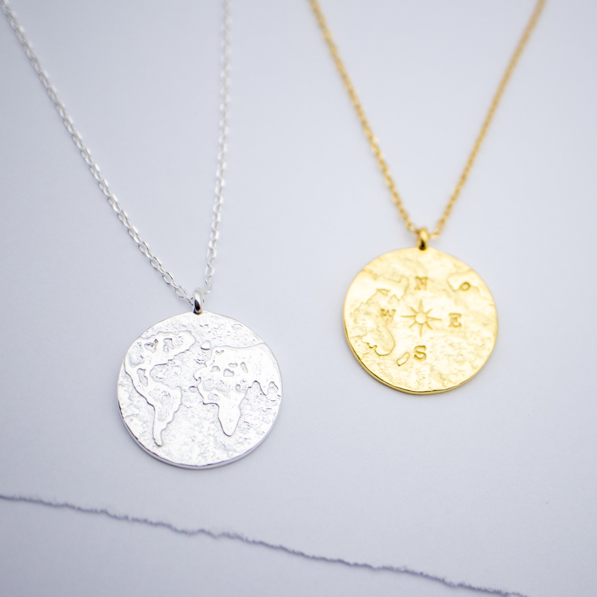 Map Double Face Necklace