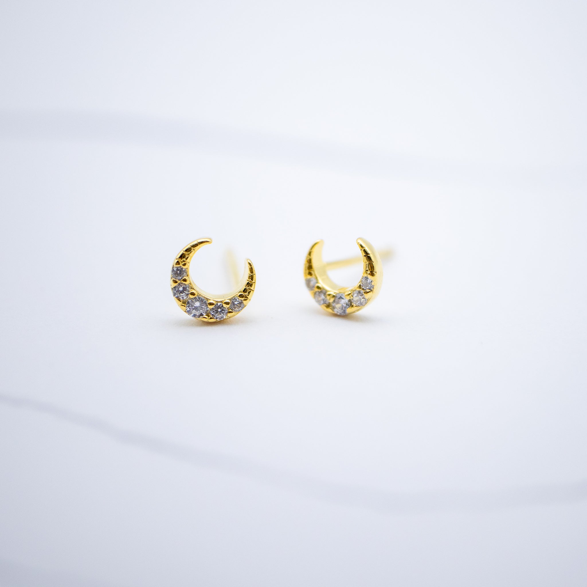 Moon Cubic Zircon Earrings