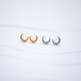 Moon Cubic Zircon Earrings