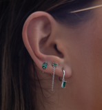 Eva Hoop Earrings Green